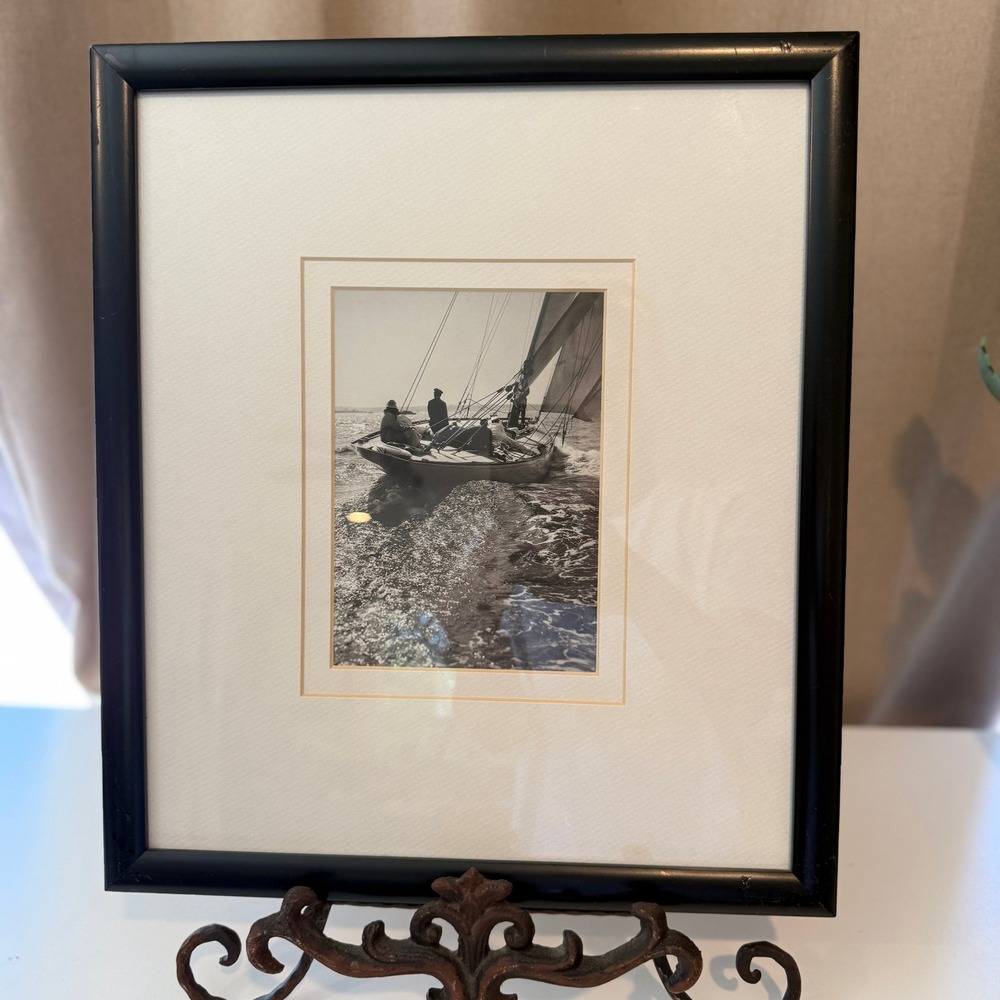 2 Restoration Hardware Mystic Sailors Black and White Framed Nautical Sailing